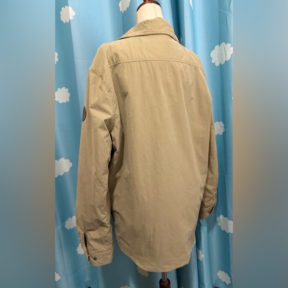 90s Eddie Bauer southwest lined khaki shirt coat. M - Picture 3 of 8